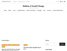 Tablet Screenshot of indians4socialchange.com